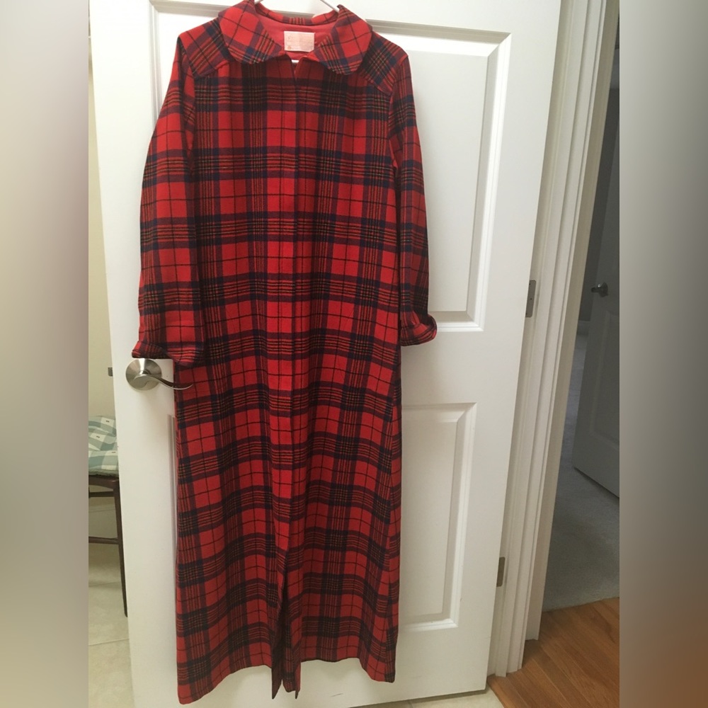 Vintage Pendleton Plaid Dress sz L, maxi
